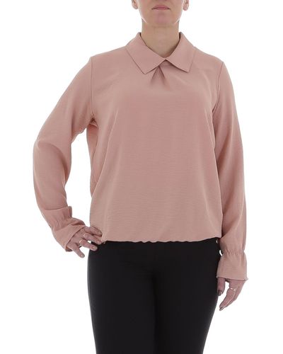 Ital-Design Langarmbluse Elegant Bluse in Altrosa - Pink