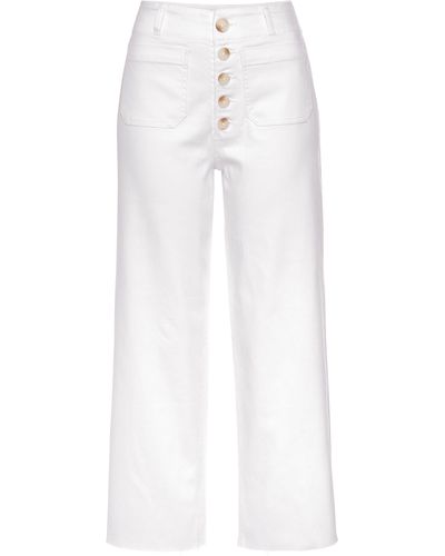 Lascana Weite aufgesetzten Taschen, Culotte-Jeans mit Stretchanteil - Weiß