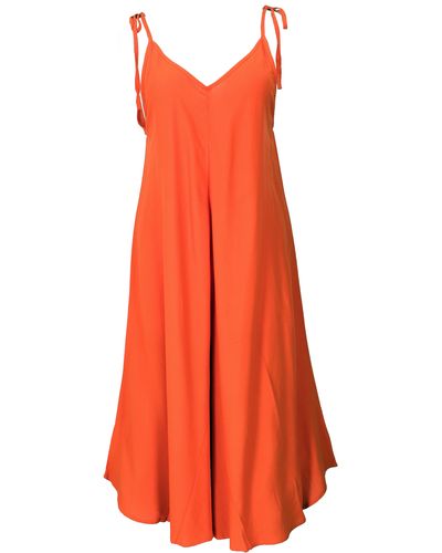 Guru-Shop Relaxhose Boho Jumpsuit, knöchellanger Sommer Overall,.. alternative Bekleidung - Orange