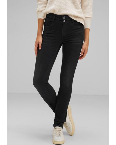Street One Slim-fit-Jeans im Style York - Schwarz