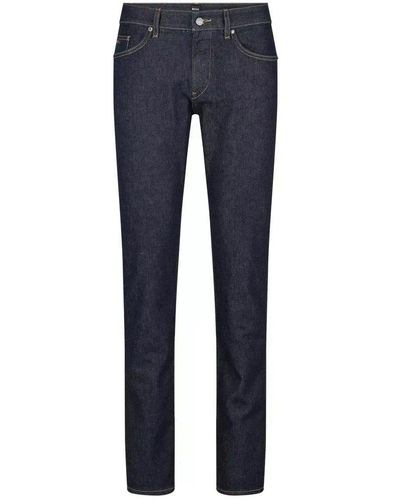 BOSS 5-Pocket- Dunkelblaue Slim-Fit Jeans