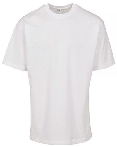 Build Your Brand Rundhalsshirt Premium Combed Jersey T-Shirt, Oversize geschnitten - Weiß