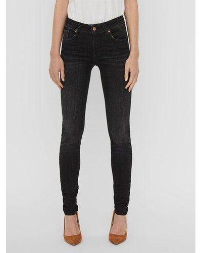 Vero Moda Jeans VMLUX RI101 Slim Fit - Schwarz