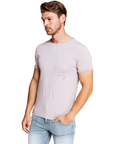 Zhrill T-Shirt PIERRE Lavender (0-tlg) - Weiß