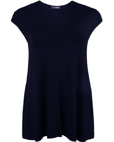 Doris Streich Shirtbluse mit Kurzarm - Blau