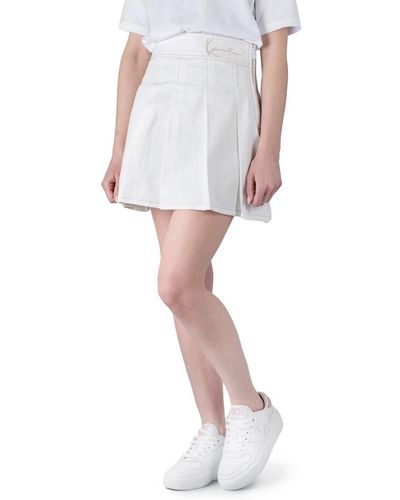 Karlkani Minirock Small Signature Twill Tennis Skirt - Weiß