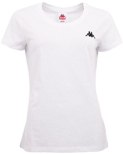 Kappa T-Shirt in körpernaher Passform - Weiß