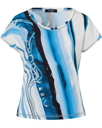 Tuzzi T- Shirt OCEAN VIEW mit Alloverprint - Blau