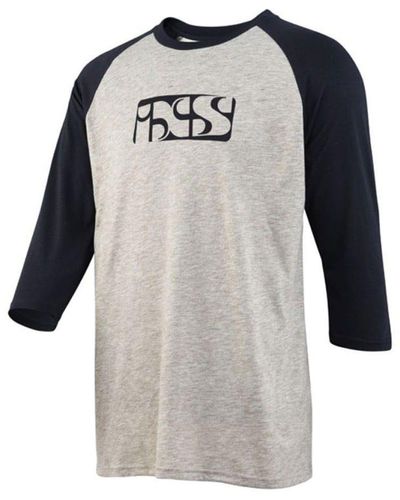 IXS Langarmshirt Longsleeves Brand Tee 3/4 6. T-Shirt - Schwarz