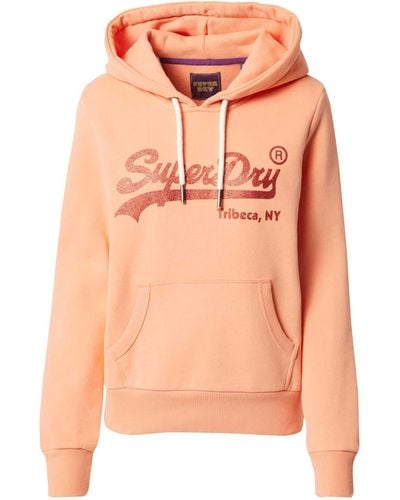 Superdry Sweatshirt (1-tlg) Plain/ohne Details - Orange