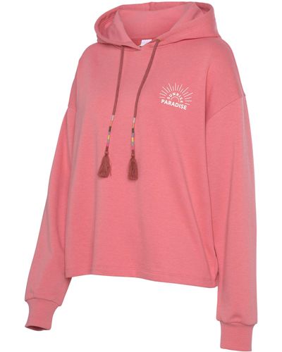 vivance active Hoodie -Kapuzensweatshirt mit Print, Loungewear - Pink
