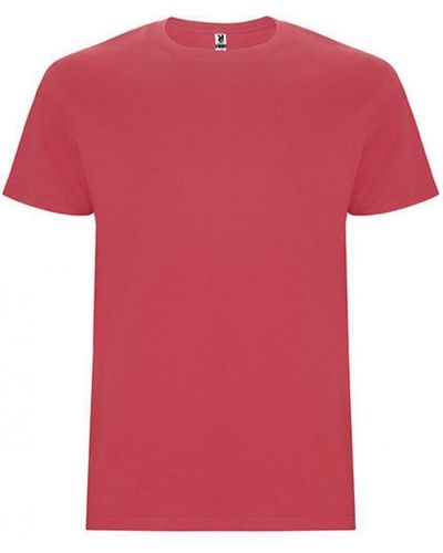 Roly Rundhalsshirt Stafford T-Shirt - Rot