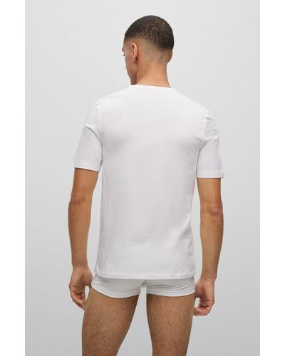HUGO T-Shirt RN TRIPLET P (3-tlg) - Weiß