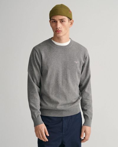 GANT Sweatshirt CLASSIC COTTON C-NECK - Grau