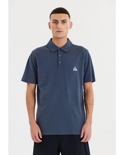 S.o.s. Langarm-Poloshirt Monviso in unwiderstehlich weicher Qualität - Blau