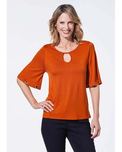 Cable & Gauge T- Elegantes Shirt - Orange