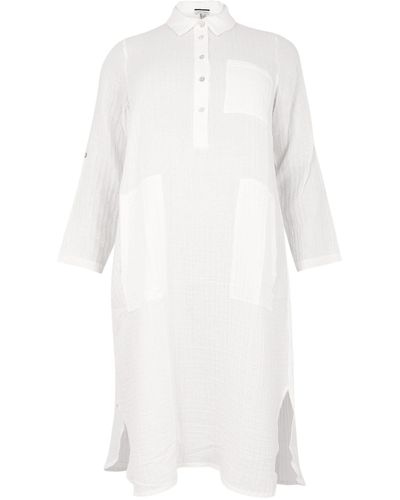 Yoek A-Linien-Kleid Große Größen - Weiß
