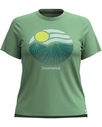 Smartwool Kurzarmshirt W Horizon View Graphic Short Sleeve Tee - Grün