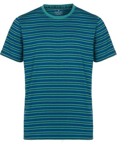 Elkline T- Johann Basic Streifen Jersey Shirt - Blau