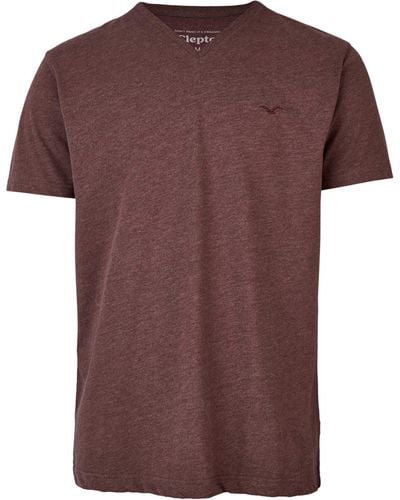 CLEPTOMANICX T-Shirt Ligull Regular V mit lockerem Schnitt - Lila