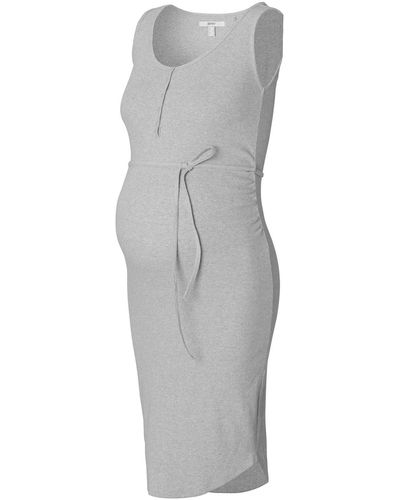 Esprit Maternity ESPRIT Umstandskleid MATERNITY Ärmelloses Kleid mit Stillfunktion - Grau