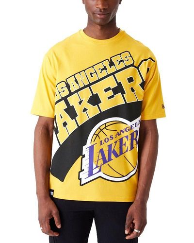 KTZ Print-Shirt Oversized BIG LOGO Los Angeles Lakers - Gelb