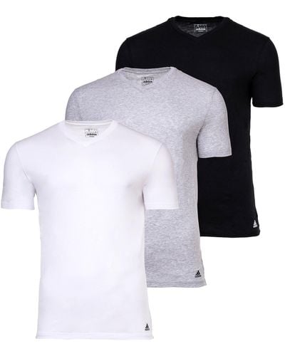 adidas T-Shirt, 3er Pack - Active Core Cotton - Blau
