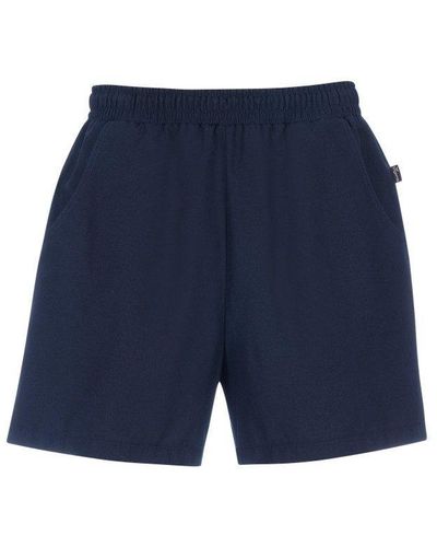 Trigema Jerseyhose Shorts aus 100% Baumwolle (1-tlg) - Blau