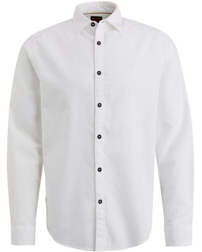 PME LEGEND T- Long Sleeve Shirt Ctn/Linen - Weiß