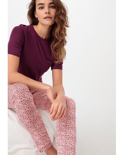 HESSNATUR Pyjamahose Regular aus reiner Bio-Baumwolle (1-tlg) - Pink