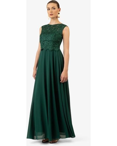 Kraimod Abendkleid aus hochwertigem Polyester Material mit Rundhalsausschnitt - Grün