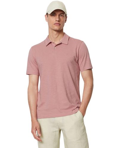 Marc O' Polo Poloshirt in softer Slub-Jersey-Qualität - Pink