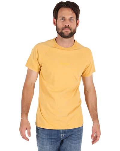 Miracle of Denim T-Shirt im unifarbenen Design - Gelb