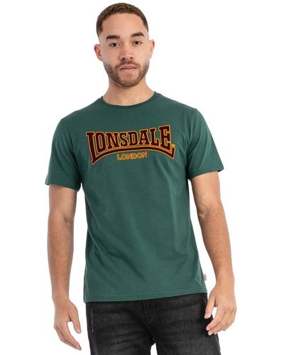 Lonsdale London T-Shirt Men Slim Fit Classic, G 3XL, F bottle gre - Grün