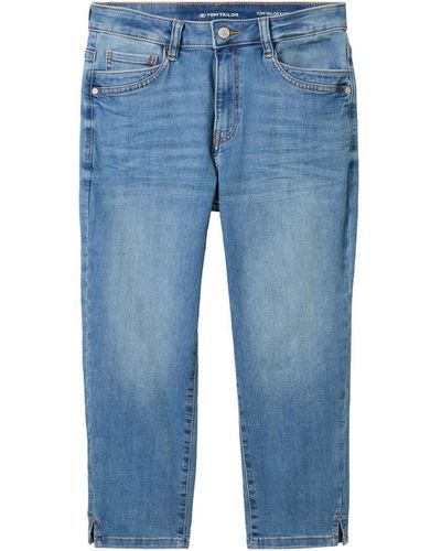 Tom Tailor Regular-fit-Jeans Kate capri, light stone wash denim - Blau