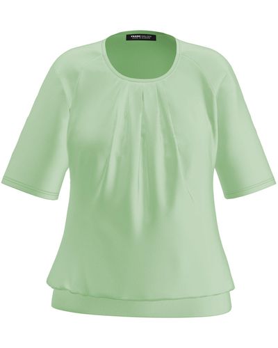 FRANK WALDER Blusenshirt mit modischer Faltenpartie vorne - Grün