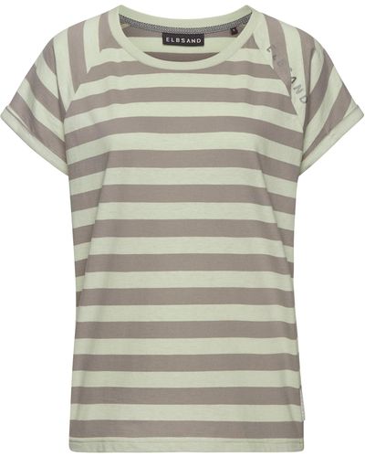 Elbsand T-Shirt Calisa mit Streifenmuster - Grau