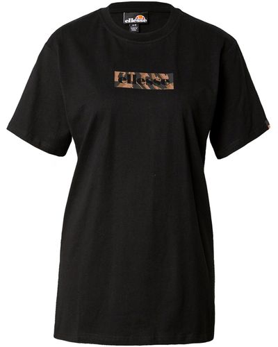 Ellesse T-Shirt Grassi (1-tlg) Plain/ohne Details - Schwarz