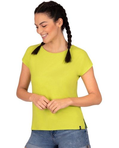 Trigema T-Shirt aus Viskose (1-tlg) - Gelb
