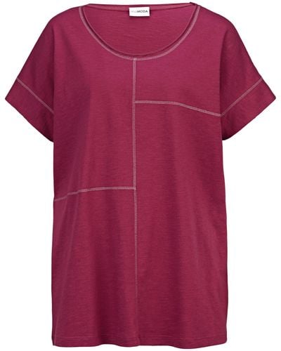MIAMODA Rundhalsshirt T-Shirt Halbarm - Pink
