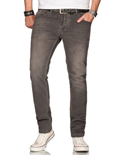Alessandro Salvarini Straight-Jeans ASElia mit fein strukturiertem Jeansstoff und 2% Elasthan - Schwarz