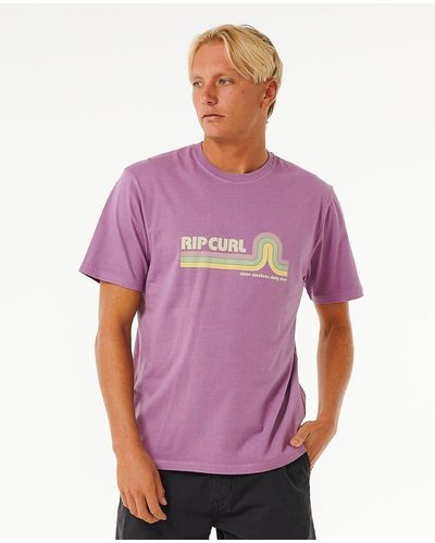 Rip Curl Print- Surf Revival Mumma Kurzärmliges T-Shirt - Lila