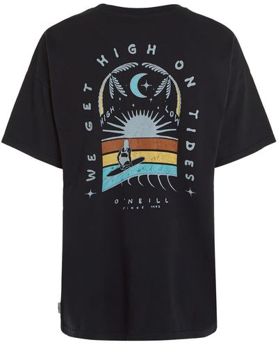 O'neill Sportswear Kurzarmshirt Oneill W Beach Vintage High On Tides T-shirt - Schwarz