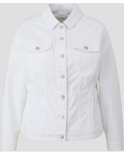 QS Outdoorjacke Leicht taillierte Jeansjacke - Weiß