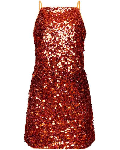 Esprit Minikleid mit Pailletten - Rot