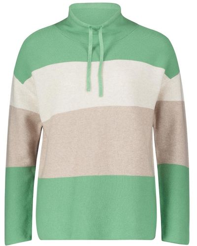 BETTY&CO Sweatshirt Strickpullover Kurz /1 Arm, Green-Nature - Grün