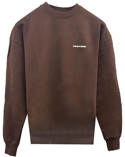 PEGADOR Sweater Logo Oversized (1-tlg., kein Set) - Braun