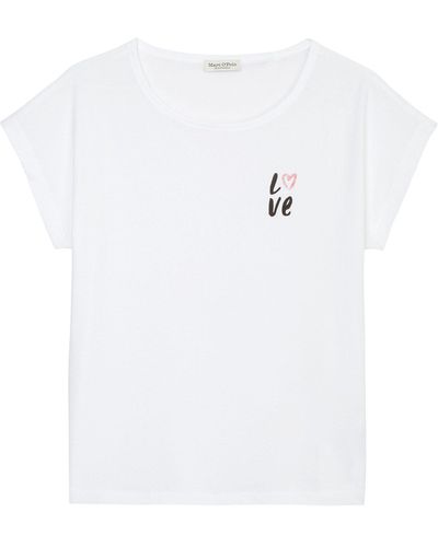Marc O' Polo T-shirt, short sleeve, boat neck, p - Weiß