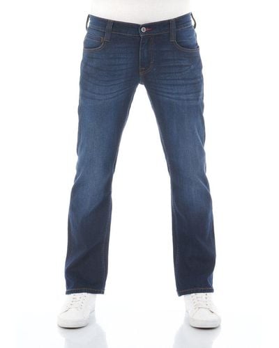 Mustang Bootcut-Jeans Jeanshose Oregon Boot Cut Denim Hose mit Stretch - Blau
