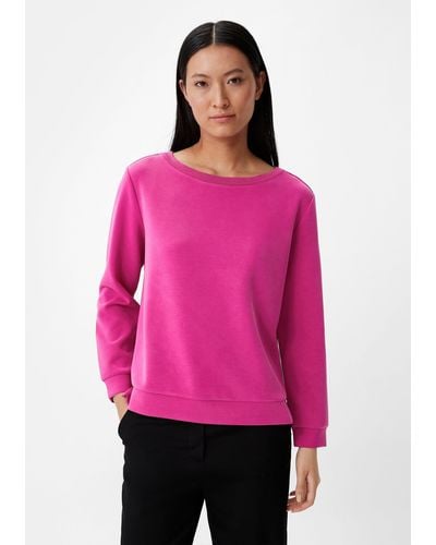 Comma, Sweatshirt aus Scuba - Pink
